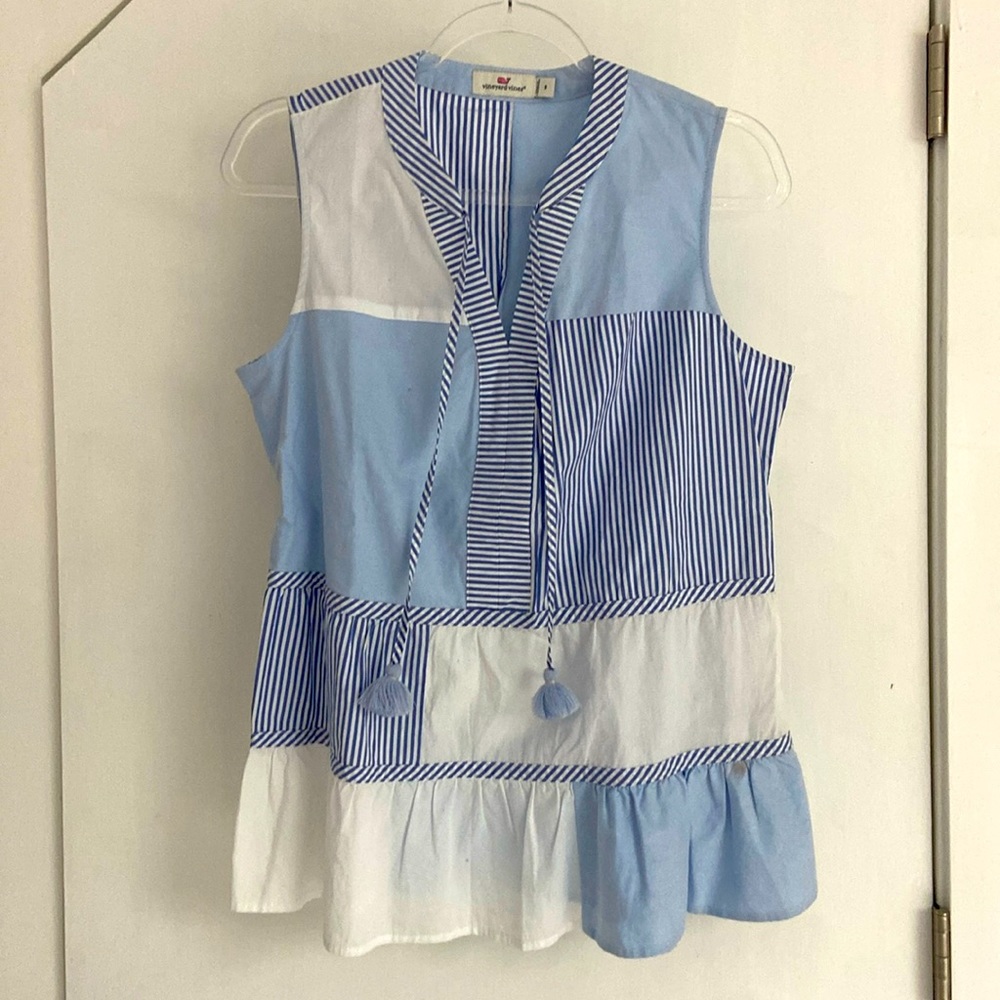 Vineyard Vines ruffle tank top - size 8
